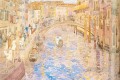 Escena del canal veneciano Maurice Prendergast acuarela